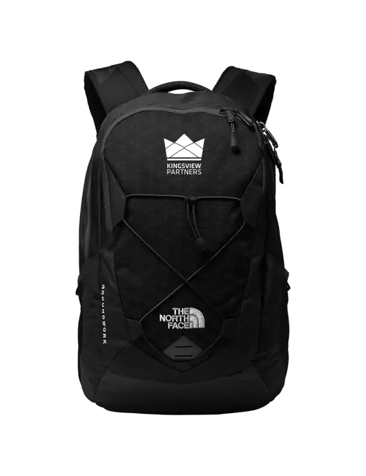The North Face Black Groundwork Backpack w/Kingsview Partners Logo