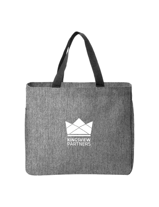Essential Medium Grey Heather Tote w/Kingsview Partners Logo