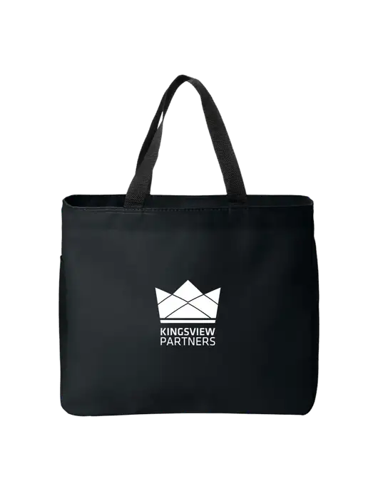 Essential Black Tote w/Kingsview Partners Logo