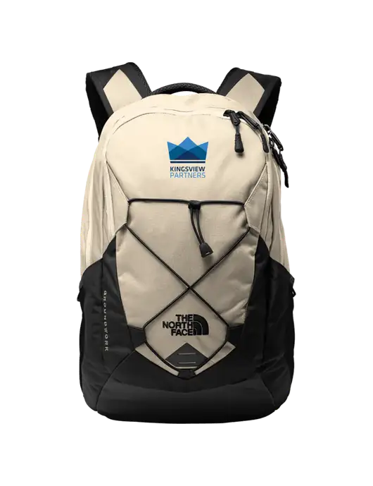 The North Face Ivory/Black Groundwork Backpack w/Kingsview Partners Logo
