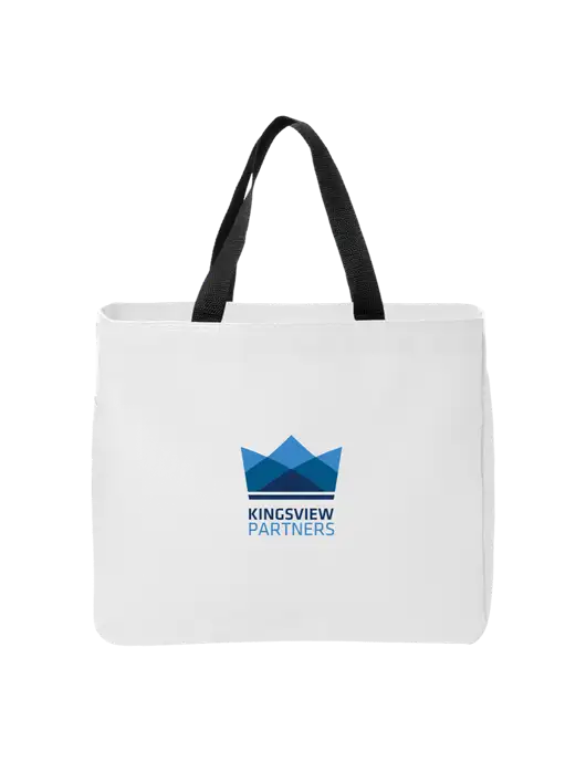 Essential White Tote w/Kingsview Partners Logo