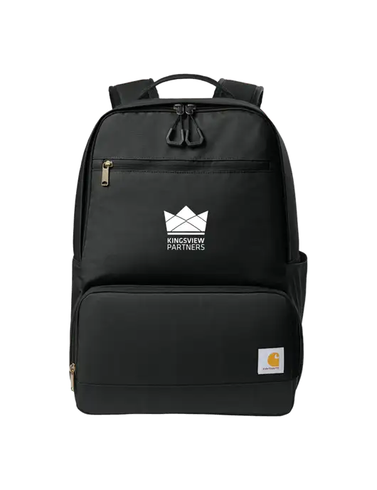Carhartt Two-Compartment Black Cooler Backpack w/Kingsview Partners Logo