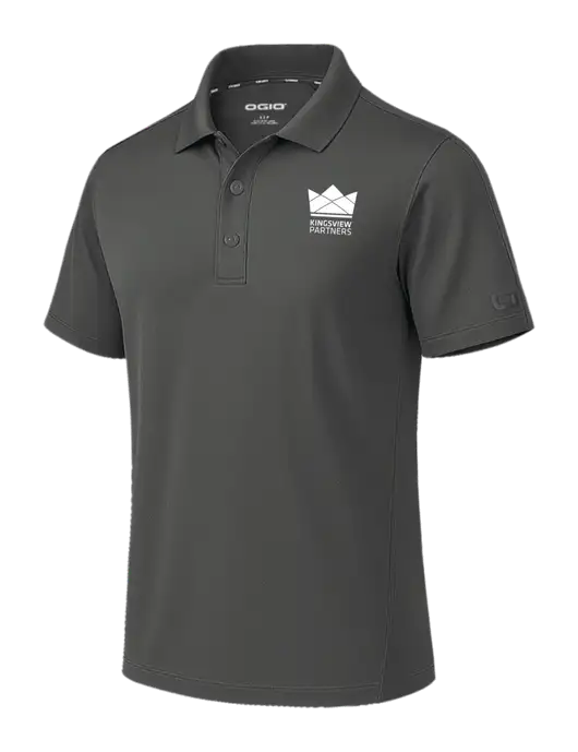 OGIO Envision Dark Medium Grey Polo w/Kingsview Partners Logo