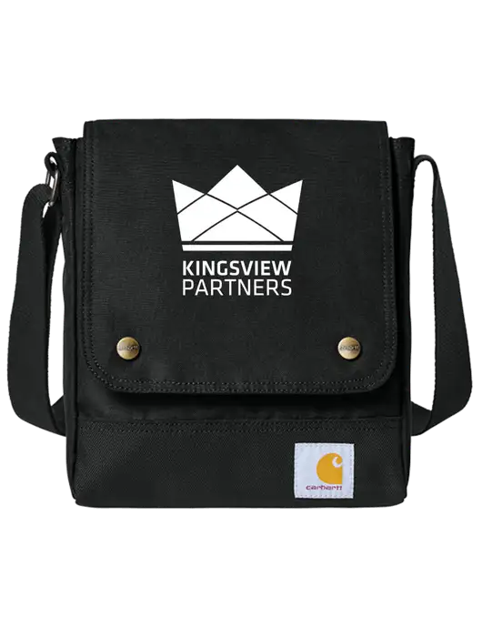 Carhartt Black Crossbody Snap Bag w/Kingsview Partners Logo