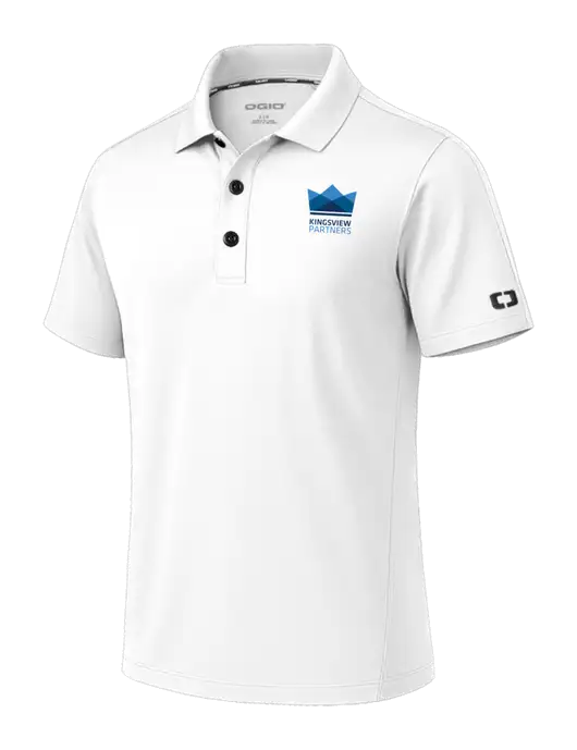 OGIO Envision White Polo w/Kingsview Partners Logo