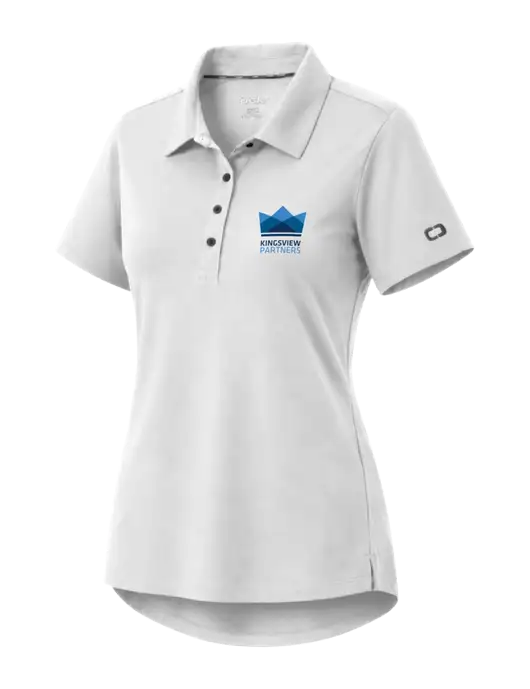 OGIO Womens Envision White Polo w/Kingsview Partners Logo