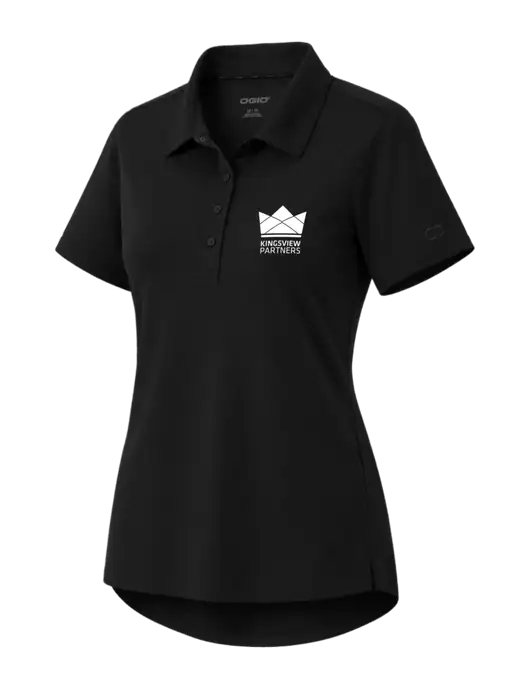 OGIO Womens Envision Black Polo w/Kingsview Partners Logo