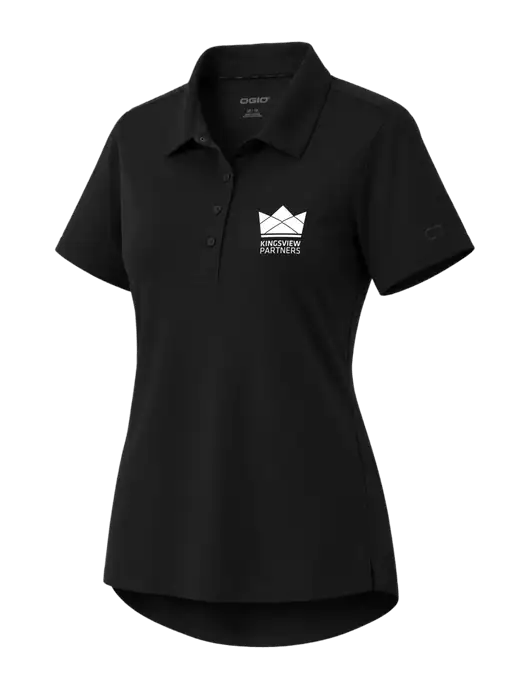 OGIO Womens Envision Black Polo w/Kingsview Partners Logo