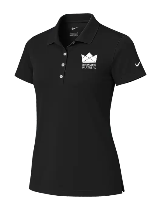 Nike Womens Black Tech Basic Dri-FIT Polo
 w/Kingsview Partners Logo