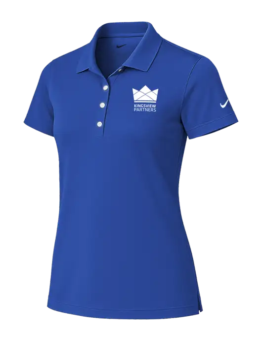 Nike Womens Royal Tech Basic Dri-FIT Polo
 w/Kingsview Partners Logo