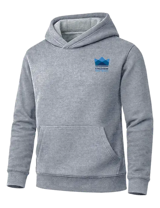 Cornerstone Light Grey Heather Tough Heavyweight Fleece Pullover Hoodie w/Kingsview Partners Logo