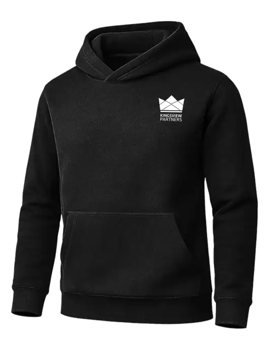 Cornerstone Black Tough Heavyweight Fleece Pullover Hoodie w/Kingsview Partners Logo