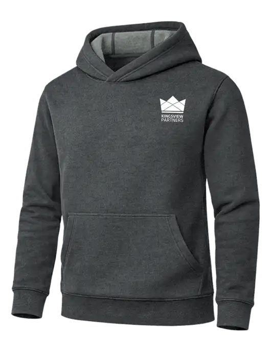 Cornerstone Charcoal Heather Tough Heavyweight Fleece Pullover Hoodie w/Kingsview Partners Logo