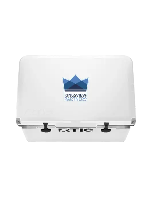 RTIC 52 Quart Ultra-Light White Hard Cooler w/Kingsview Partners Logo