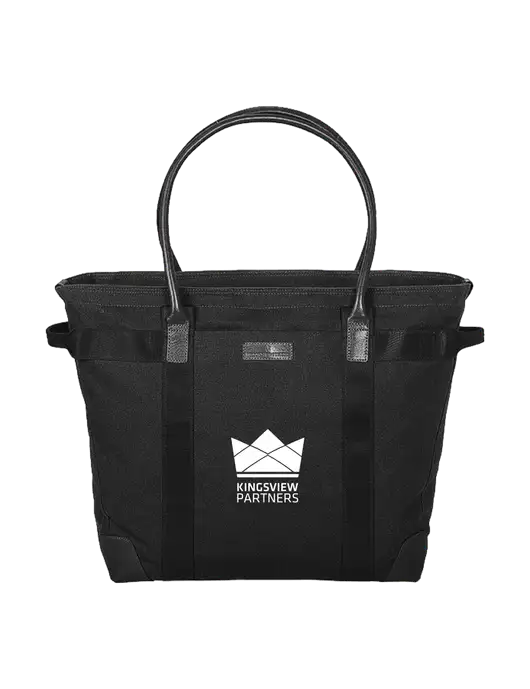 Brooks Brother Wells Black Laptop Tote w/Kingsview Partners Logo
