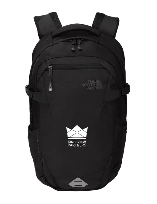North Face Fall Line Black Heather Backpack w/Kingsview Partners Logo