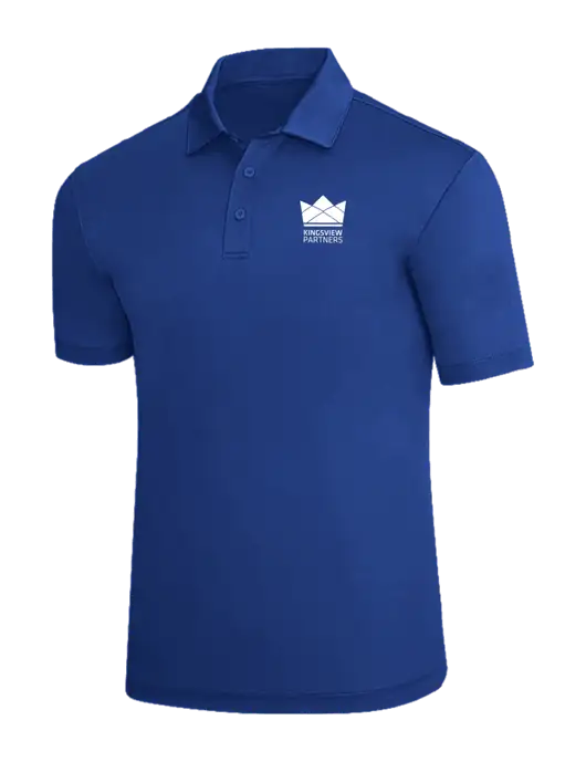 Dark Royal Silk Touch Polo w/Kingsview Partners Logo