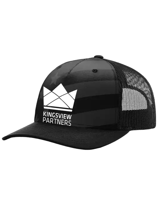 Richardon Five Panel Stars and Stripes Trucker Cap w/Kingsview Partners Logo