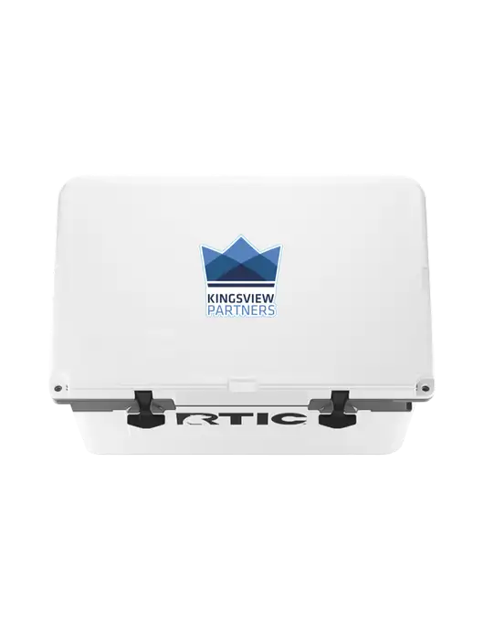 RTIC 32 QT Ultra-Light White Hard Cooler w/Kingsview Partners Logo