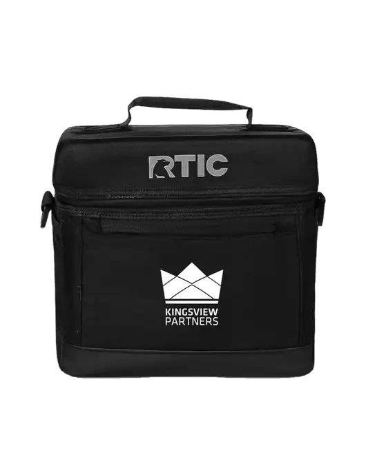 RTIC 8 Can Everyday Black Cooler w/Kingsview Partners Logo