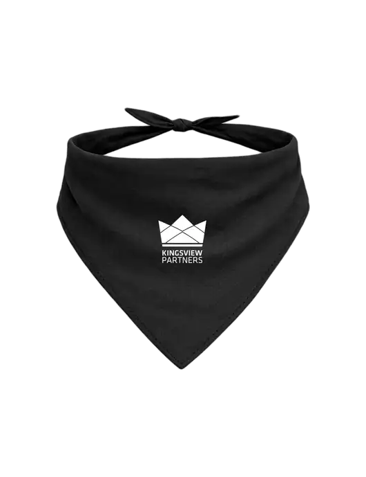 Black Pet Bandana Small w/Kingsview Partners Logo