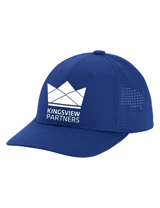 Pro-Cut Structured Snapback with Pinhole Mesh Dark Royal Cap w/Kingsview Partners Logo
