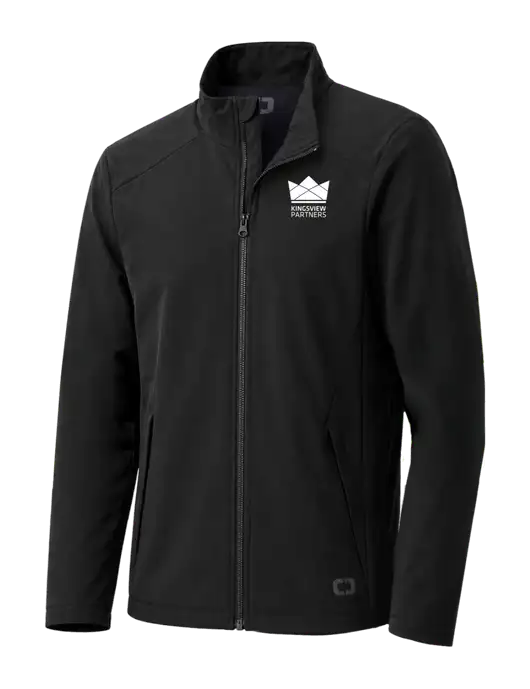 OGIO Black Commuter Full-Zip Soft Shell  w/Kingsview Partners Logo