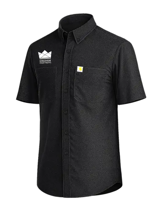 Carhartt Force Sun Defender Black Short Sleeve Shirt  w/Kingsview Partners Logo