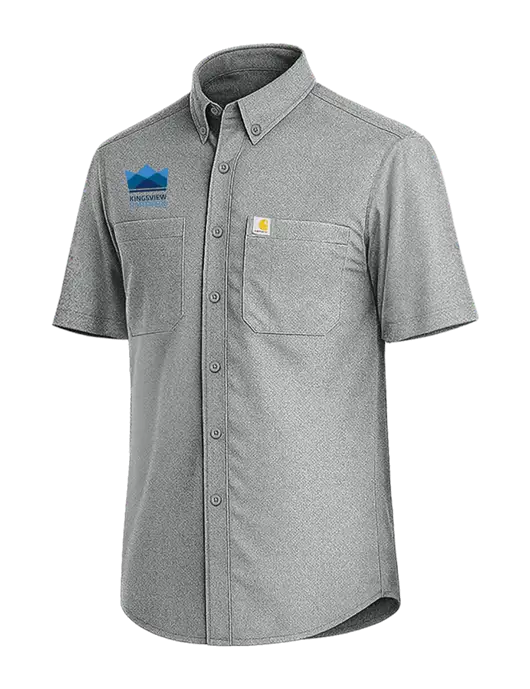 Carhartt Force Sun Defender Medium Grey Short Sleeve Shirt  w/Kingsview Partners Logo