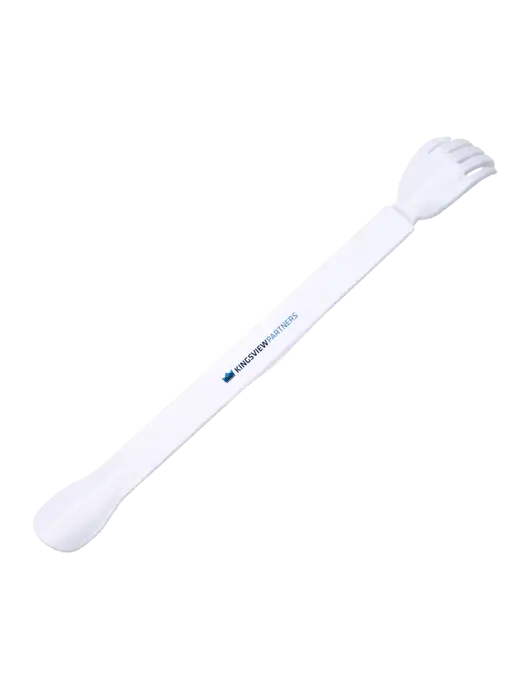 EasyReach White Back Scratcher with Shoehorn w/Kingsview Partners Logo