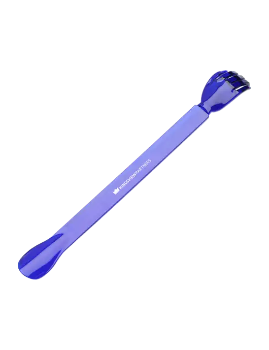 EasyReach Blue Back Scratcher with Shoehorn w/Kingsview Partners Logo