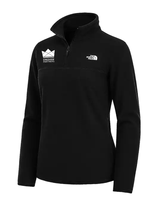 The North Face Womens Black Glacier 1/4-Zip Fleece w/Kingsview Partners Logo