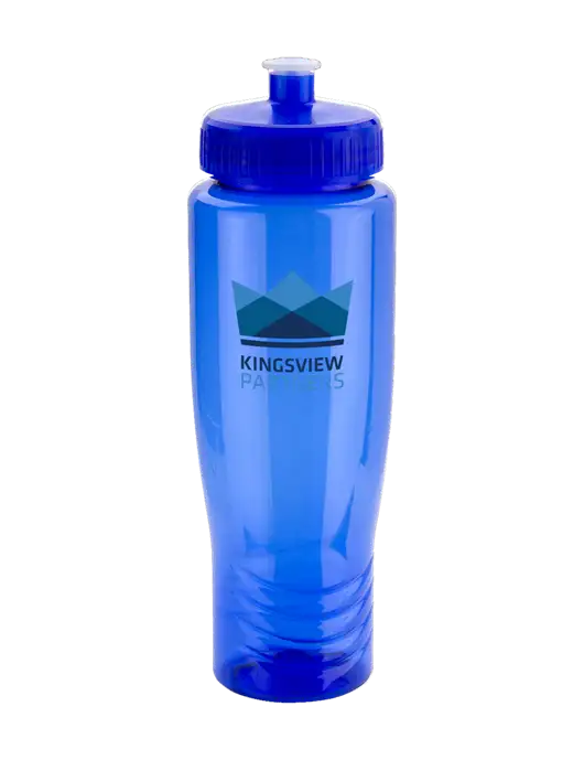 Roam Blue 28 oz Eco-Polyclear Bottle with Push Pull Lid w/Kingsview Partners Logo